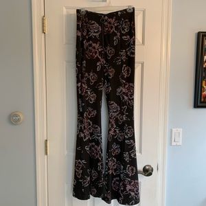 Free People size 4 Floral Flare Pant